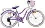 Volare Blossom 24 Inch 33 5 cm Meisjes 7V V Brakes Paars Wit - Thumbnail 2