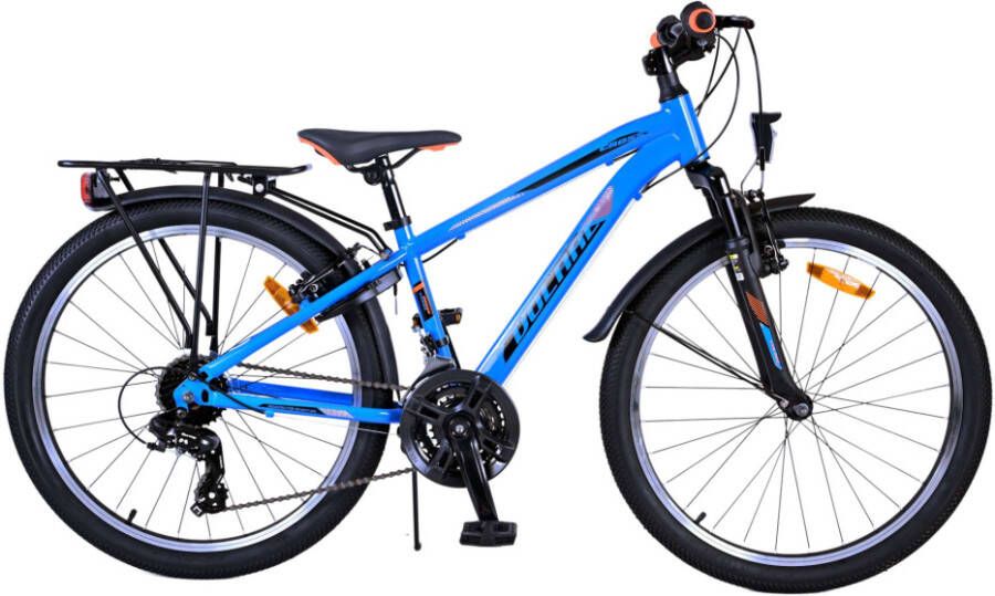 Volare Cross Kinderfiets Jongens 24 inch Blauw 18 versnellingen Twee handremmen