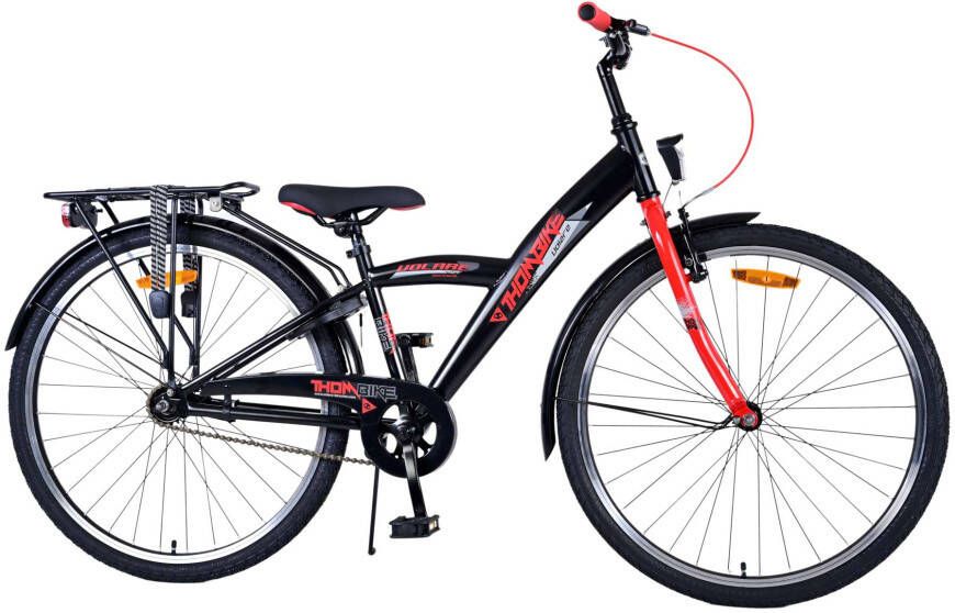 Volare Thombike 26 Inch 33 cm Jongens Terugtraprem Zwart Rood