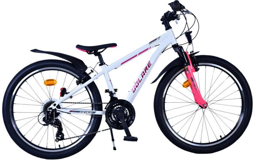 Volare XC Race 24 Inch 34 cm Meisjes 21V V Brakes Wit Roze