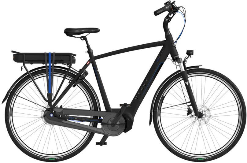 Vyber Ride E1 378Wh 28 Inch 57 cm Heren 7V Hydraulische schijfrem Matzwart Blauw