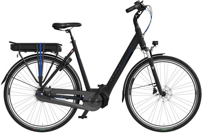 Vyber Ride E1 630Wh 28 Inch 53 cm Dames 7V Hydraulische schijfrem Matzwart Blauw