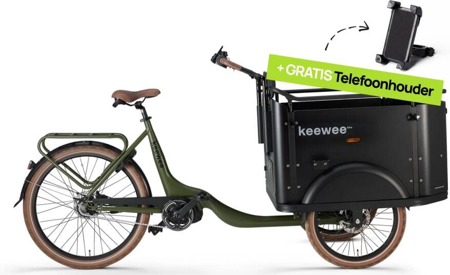 Cangoo Keewee Elektrische bakfiets 483Wh Groen