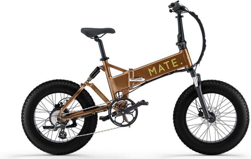 Mate X 250W Copper Cobber E-Fatbike 120km range Hydraulische rem Opvouwbaar Kleur display