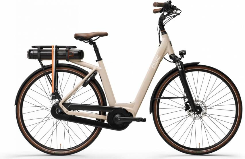 Qwic Elektrische stadsfiets Premium MN7D+ Dames framemaat XL Beige... Beige