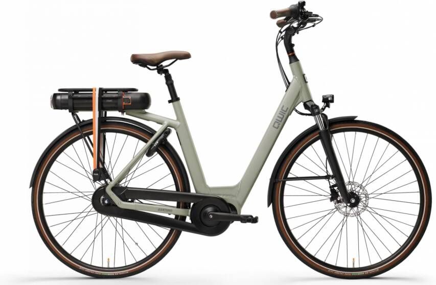 Qwic Elektrische stadsfiets Premium MN7D+ Dames framemaat XL Licht... Licht groen