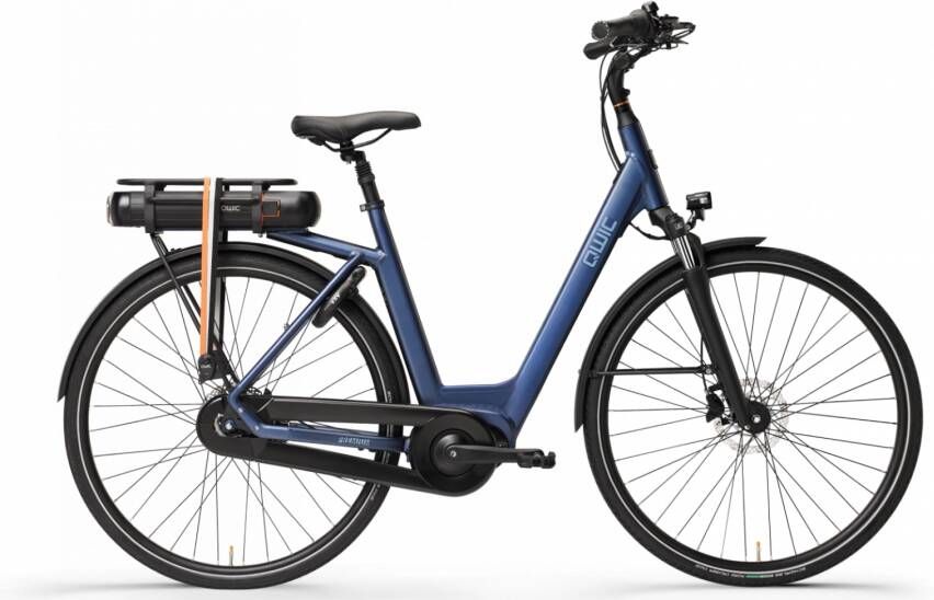 Qwic Elektrische stadsfiets Premium MN7D+ Dames framemaat M Donker... Donker blauw