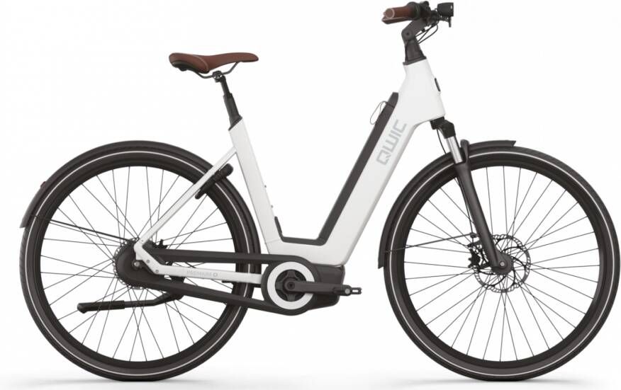 Qwic Elektrische stadsfiets Premium Q MN8 framemaat M Wit 756 Wh Wit