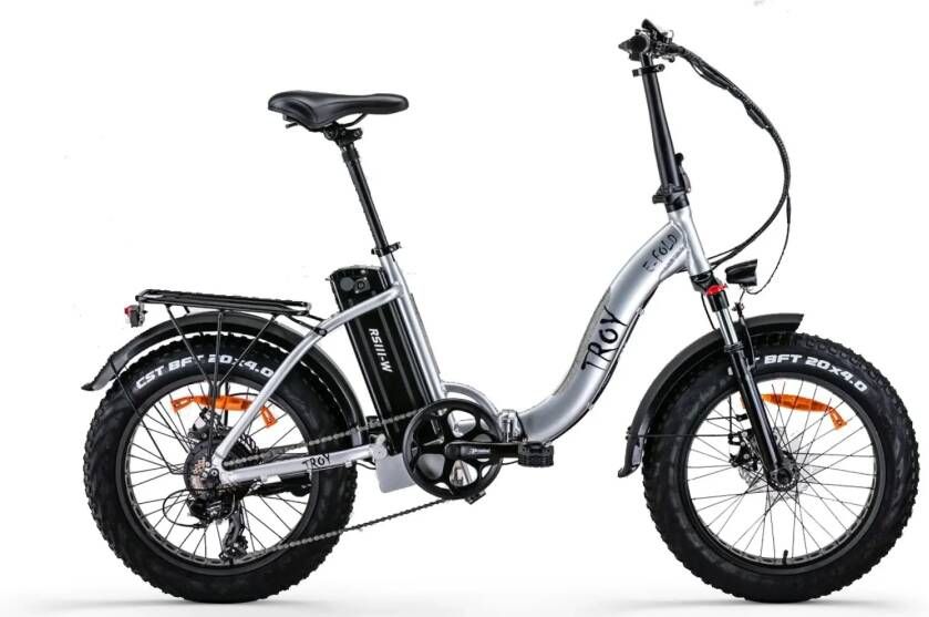 Troy Elektrische Vouwfiets E-Fold 7sp rood 360 Watt