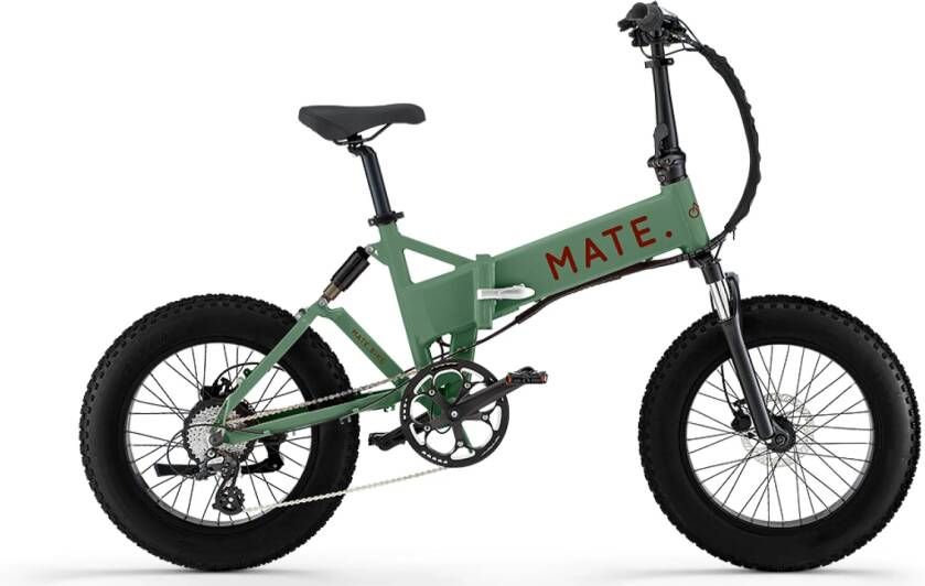 Mate X 250W Dusty Army E-Fatbike 120km range Hydraulische rem Opvouwbaar Kleur display
