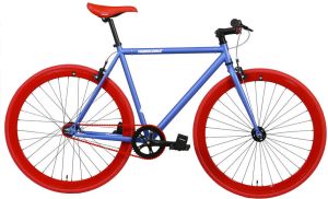 FabricBike Fixie Fiets Blauw & Rood