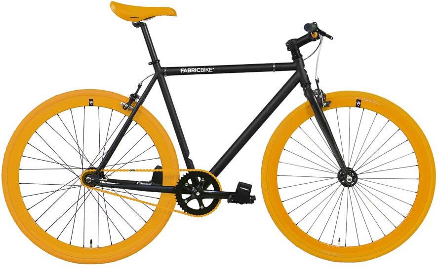 FabricBike Fixie Fiets Mat Zwart & Oranje