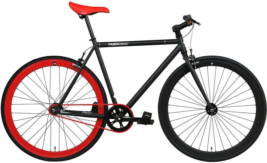 FabricBike Fixie Fiets Matte Black & Red 2.0