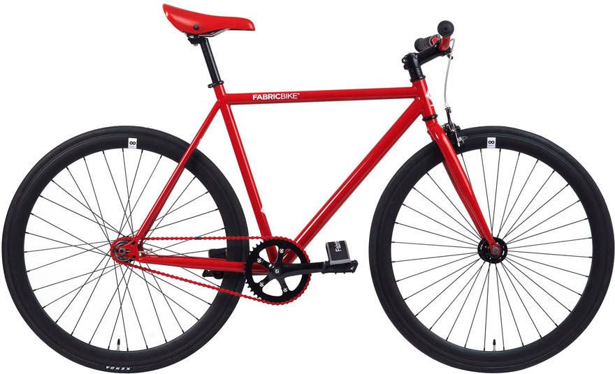 FabricBike Fixie Fiets Rood & Mat Zwart