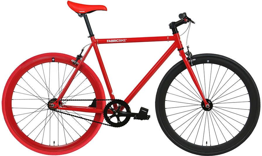 FabricBike Fixie Fiets Rood & Mat Zwart 2.0