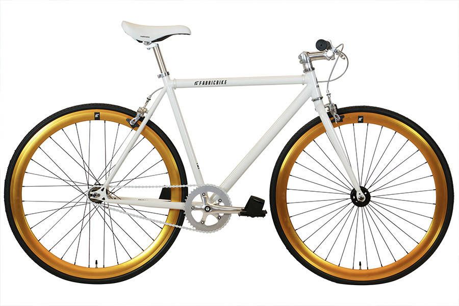 FabricBike Fixie Fiets White & Gold