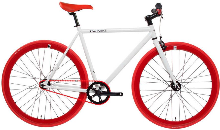 FabricBike Fixie Fiets Wit & Rood