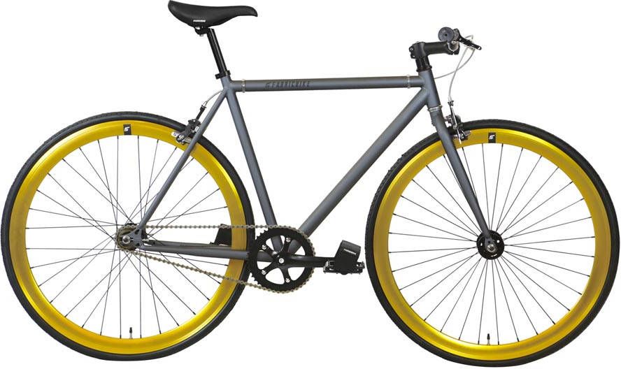 FabricBike Original Graphite & Gold Fixie Fiets