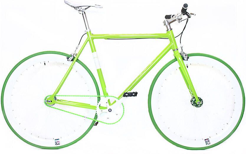 Nologo Bikes NoLogo Groen Wit Fixie Fiets
