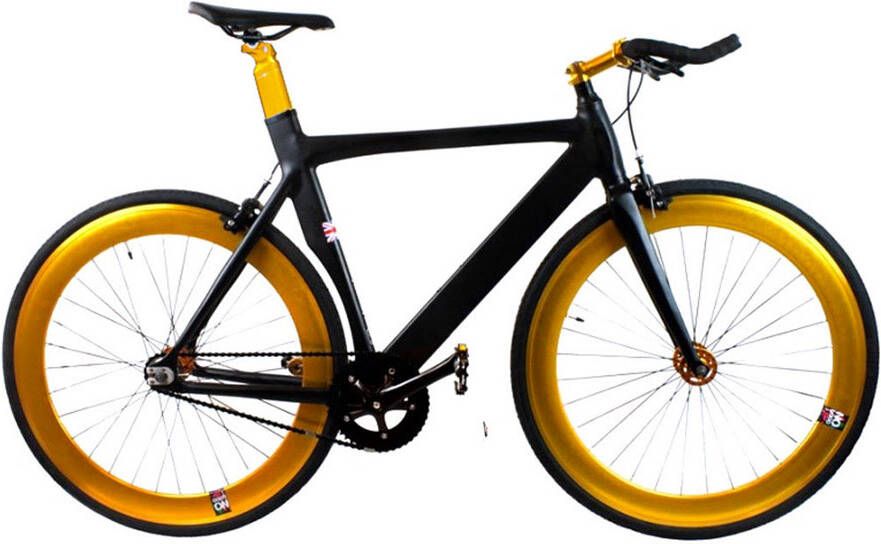 Nologo Bikes NoLogo X-Type Black Gold Fixie Fiets