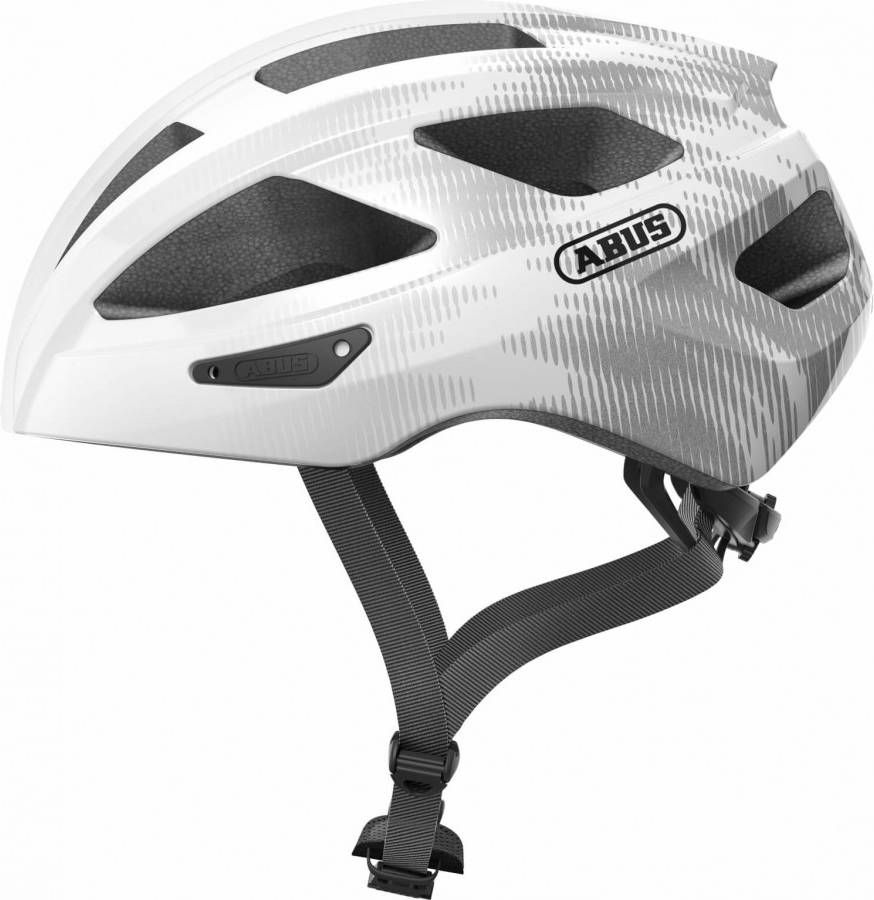 Abus helm Macator white silver