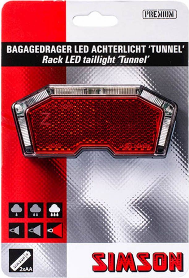 Simson achterlicht Tunnel auto batterij 50 80mm